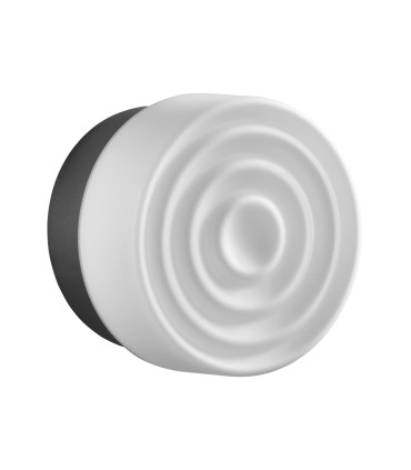 Aplique de pared LED redondo modelo Sun en color negro mate, diseño circular minimalista
