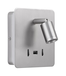 Diseño elegante y funcional. El Aplique Romea es la pieza que define el estilo y la iluminación de tu pared, con usb