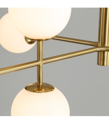 Lámpara dorada colgante Doris 95cm – Diseño moderno en oro opal