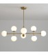 Lámpara dorada colgante Doris 95cm – Diseño moderno en oro opal