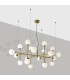 lámpara colgante dorada Doris 155CM con 20 luces LED estilo moderno