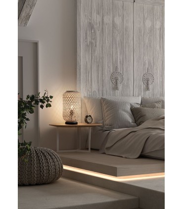 Lámpara India bambú natural con diseño exótico y elegante para decorar