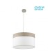 Colgante Cloe niquel blanca y madera gris de 50 cms