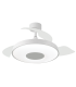 Ventilador de techo retráctil modelo Paris color blanco con aspas ocultas y luz LED