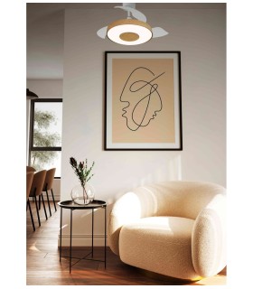 Ventilador Retráctil Paris Mini Blanco/Haya | Lámparas Lidia